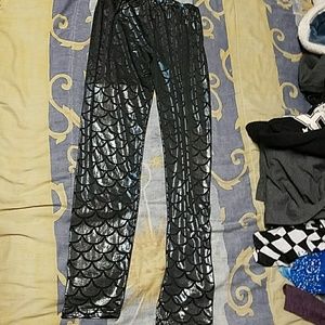 Blue mermaid leggings